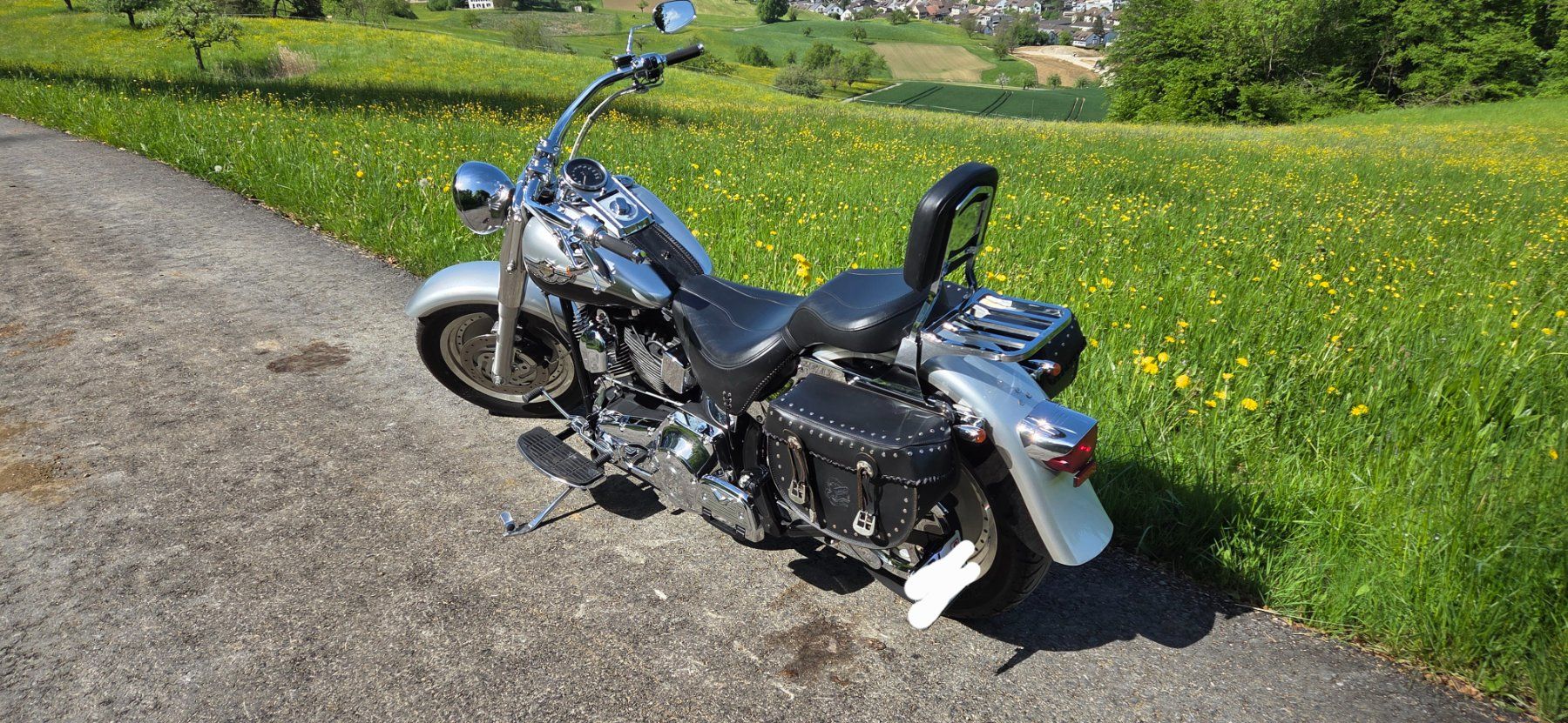 Harley-Davidson Chopper: Harley Davidson Fat Boy FLSTFI , 100th Anniversary 2003 – Gebraucht aus Thürnen von Panetone8 4