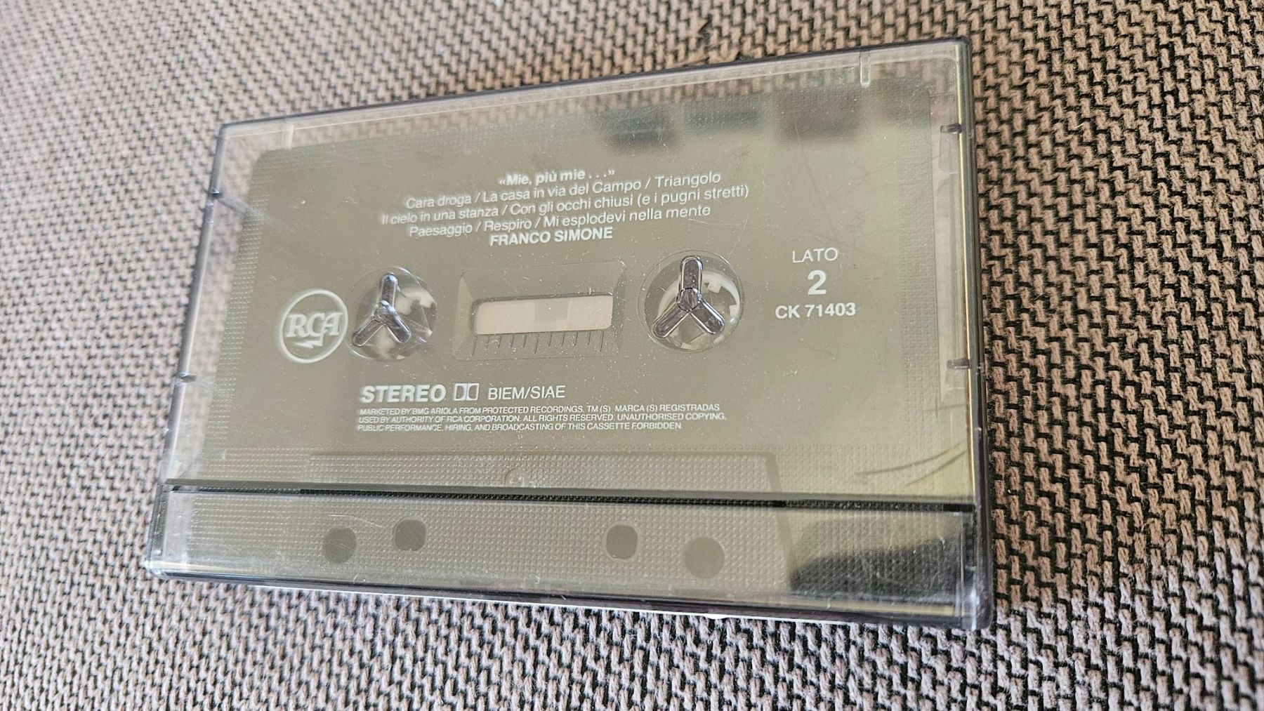 Kompaktkassetten: Musicassetta Franco Simone "Mie, più mie..." – Gebraucht aus Melano von H-Sara 1