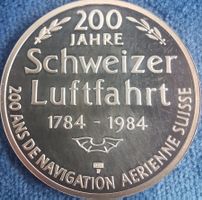 7 Medaillen Schweizer Luftfahrt 1784- 1984 Silber 999 SELTEN