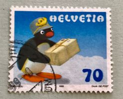 Nr.987 mit Stempel Klein Pingu als Postbote 1999