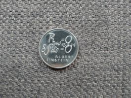 Münze mit Formel Einstein 1979 Fr. 5.-