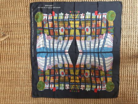 Hundertwasser Seidentuch "Escape of the Indoor Sky" 1992