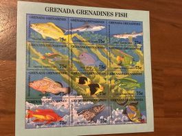 Briefmarken Grenada Grenadinen Fische 75c