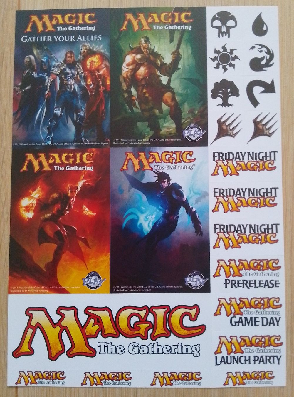 Magic The Gathering Sammelbilder & Trading cards: Magic the Gathering Stickers Magic 2012 21x15 cm – Gebraucht aus Wohlen AG von salamanderspielwaren 1