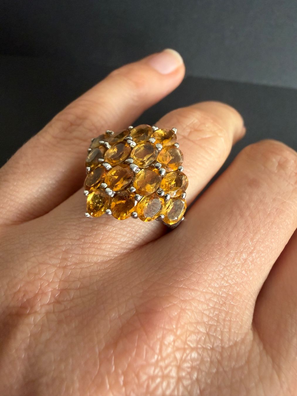 Anelli: Silber Ring mit Citrine 925, vergoldet – Usato da Spiegel b. Bern venduto da Rogger72 4