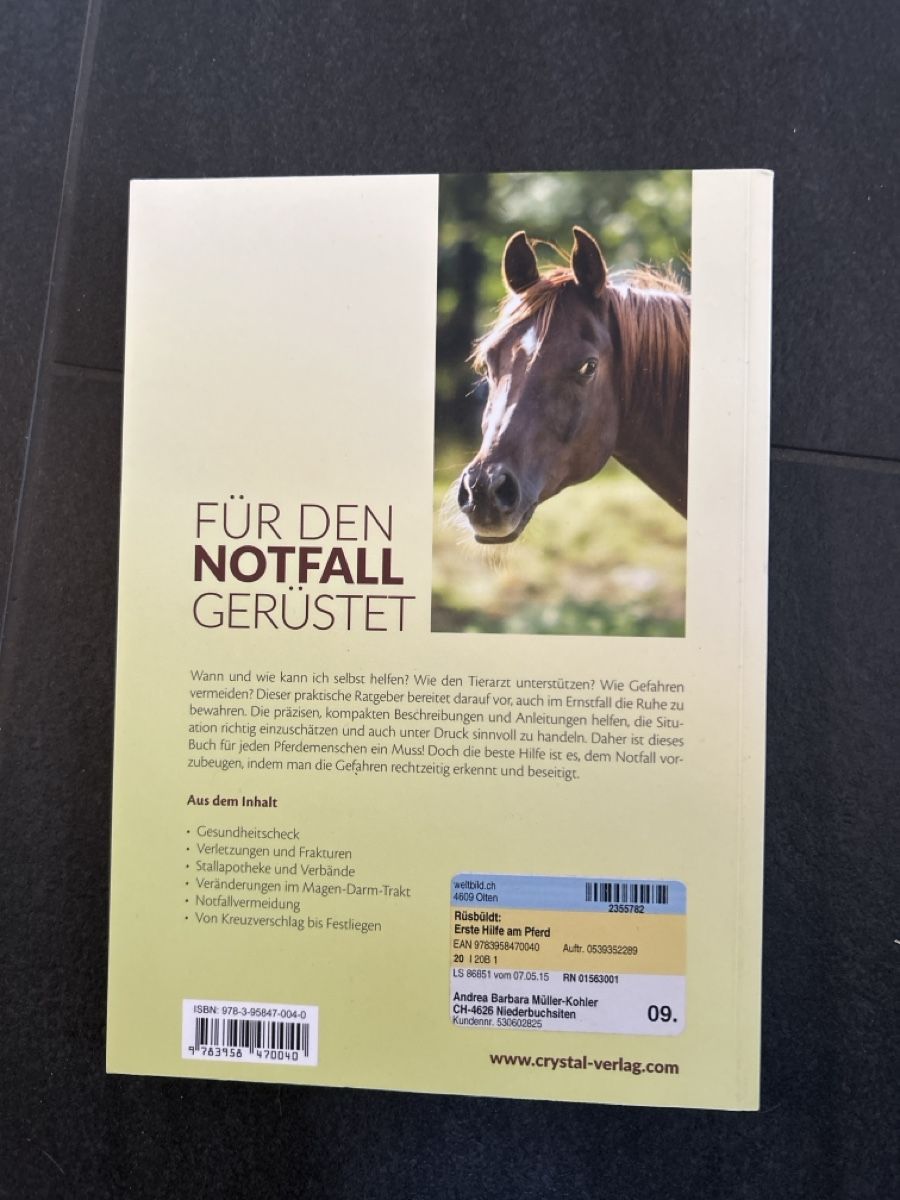 Bücher: Buch erste Hilfe am Pferd – Gebraucht aus Härkingen von Torii 1