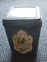 Antike Kaffeebüchse mit Löffel & Kaffee, floral, Frank, 15cm