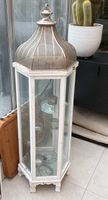 Laterne weiss mit Metallhaube gebraucht