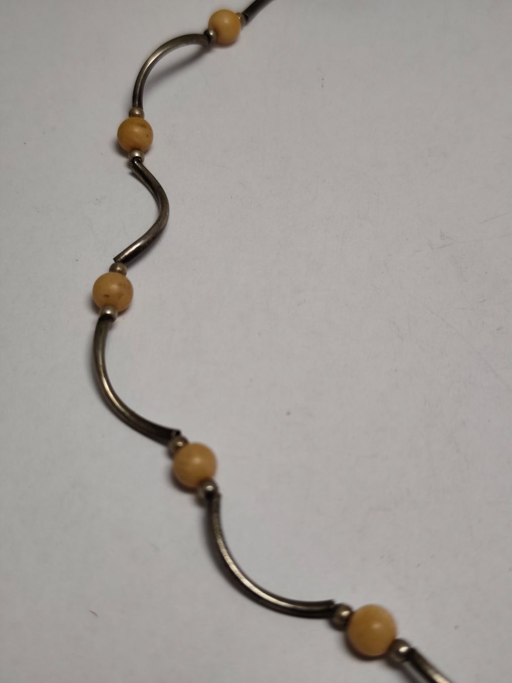 Catenine: Vintage Solid Silber Halskette mit geschwungenen #A8 – Usato da Châtelaine venduto da Tropic.Watch2 1
