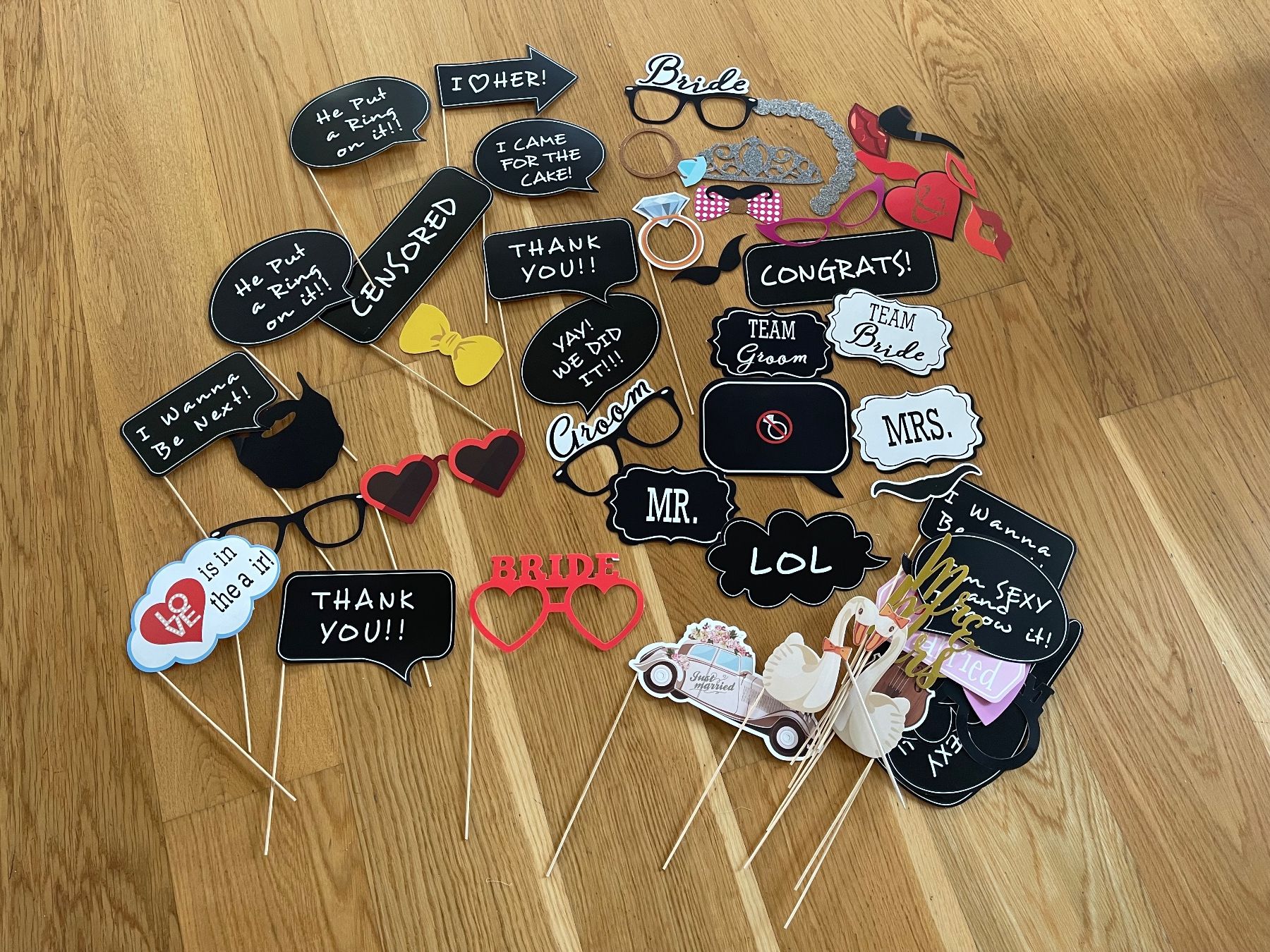 Tutte le decorazioni: 58 Fotobooth props, Hochzeit – Usato da Ehrendingen venduto da abo_p9n6