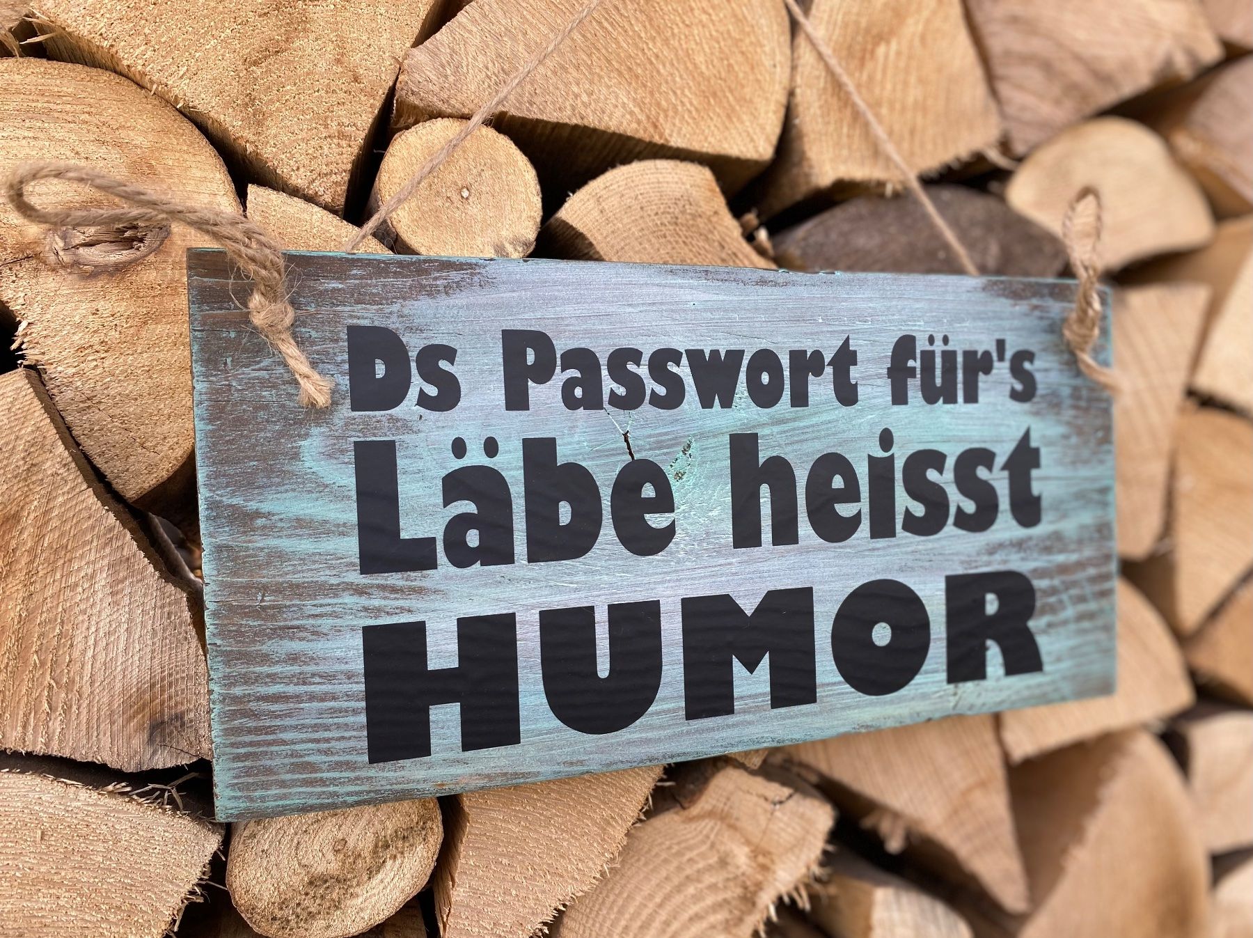 Schilder: Holzschild „Ds Passwort“ – Neu und originalverpackt aus Obergerlafingen von Schilu-2017