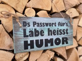 Holzschild „Ds Passwort“