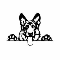 Sticker Schäferhund (schwarz)