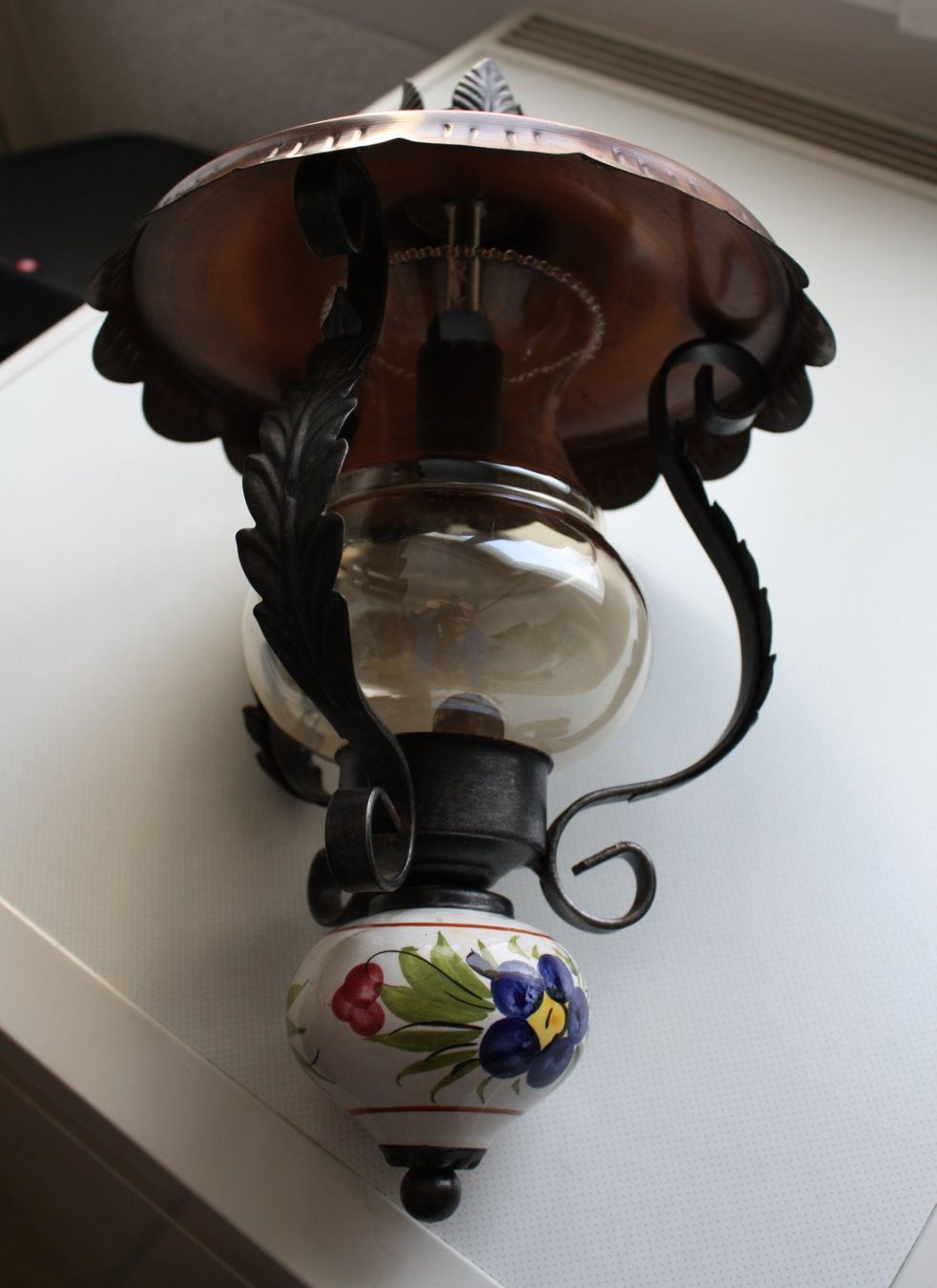 Kronleuchter & Deckenlampen: Deckenlampe, Hängelampe, Messing, Schmiedeeisen – Gebraucht aus Wettingen von Licht08