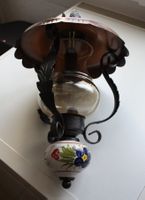 Deckenlampe, Hängelampe, Messing, Schmiedeeisen