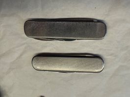 Ältere Herrenmesser / Taschenmesser mit Metallgriffschalen