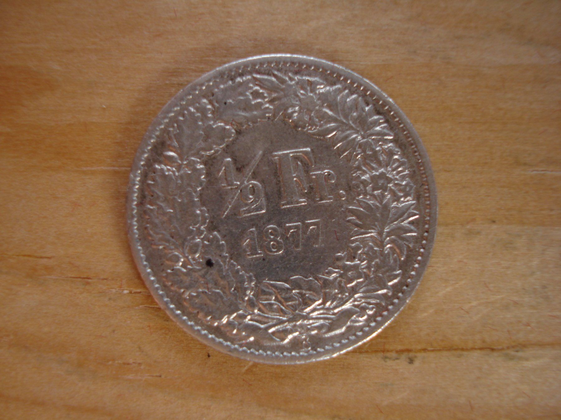 Tutti le monete: (C1) 1/2 Franken 1877 SS-VZ – Usato da Erlach venduto da Net-Coins