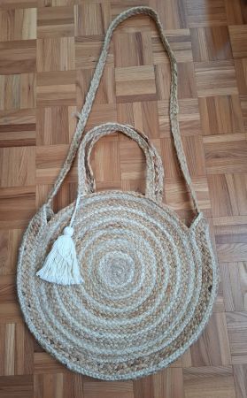 Sac rond Vila en jute/Jutetasche rund Vila