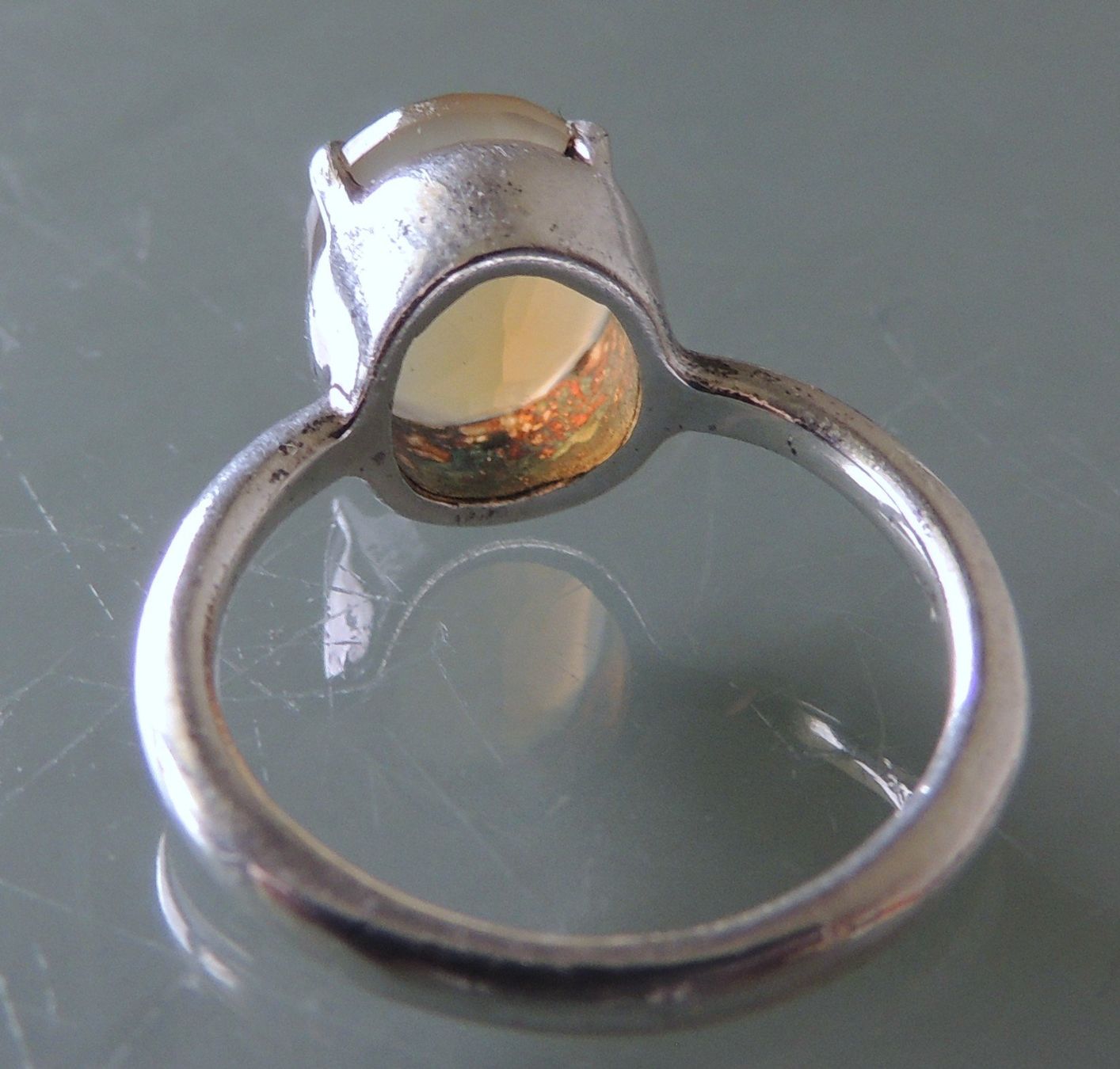 Anelli: Silber 925 Fingerring mit Chalcedon Gr. 54 – Usato da Waldenburg venduto da schaller707 2