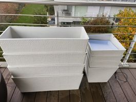 Pflanzgefäß/Pflanzkästen/weiss/NEU/länglich/viereckig