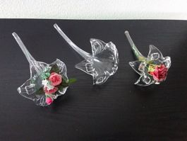 Liegevase Glasblume 3 Stk