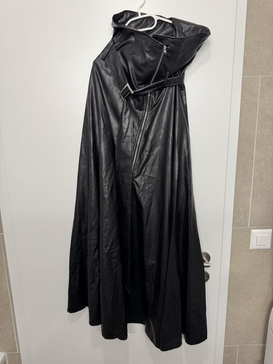 Jupe Noire En Simili Cuir Camaïeu - Taille 40 - Style Mini - Occasion Très Bon état
