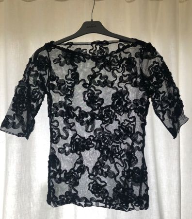 SHIRT MILANO TRANSPARENT, GR. S, SCHWARZ, EDEL, FEMININ