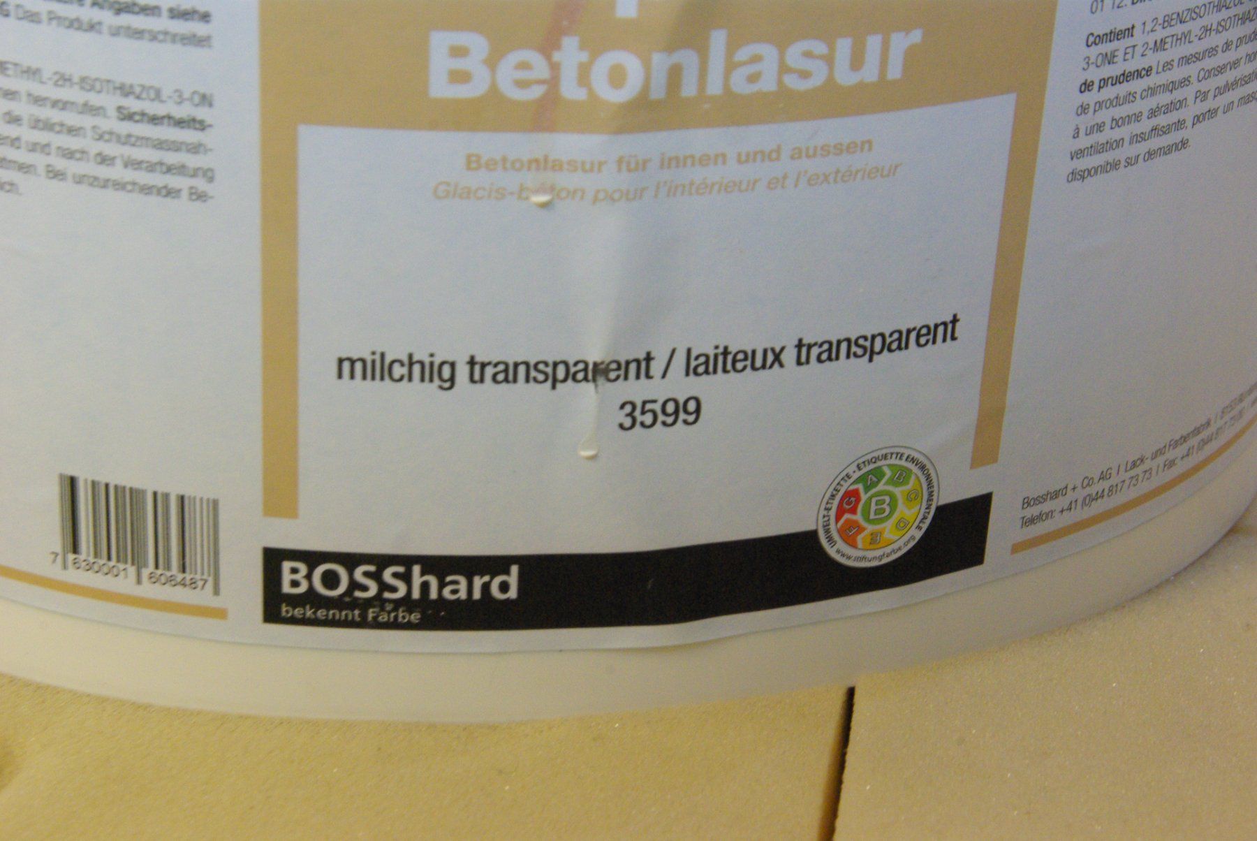 Colori: Exponit Betonlasur, milchig transparent 3599 – Usato da Herisau venduto da Cevianer1844 2