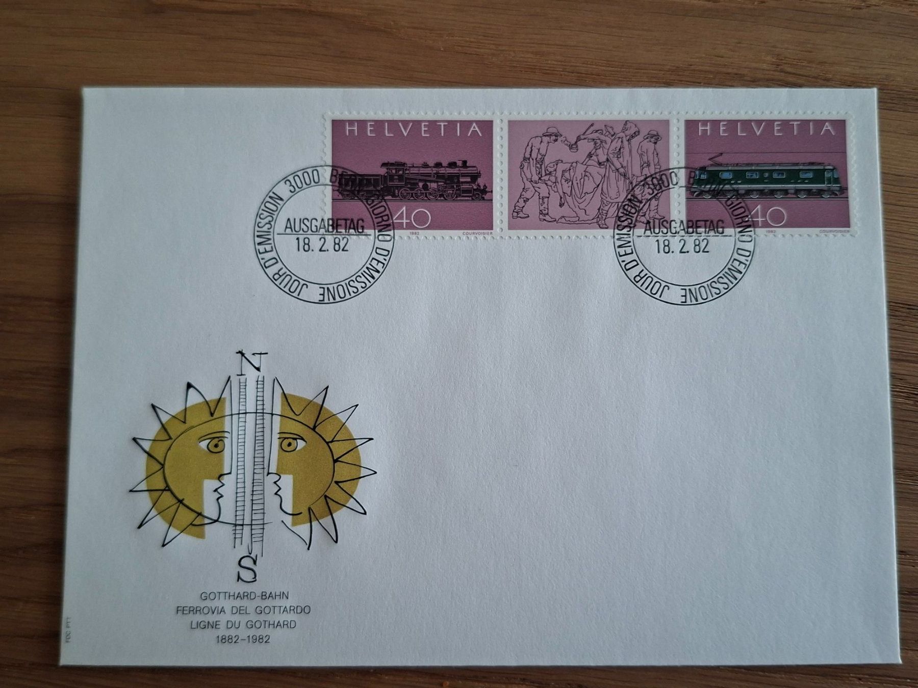 Tutti i francobolli: Gotthard Bahn 1982: Ersttagsbriefe – Nuovo (secondo la descrizione) da Hinterkappelen venduto da 1399 1