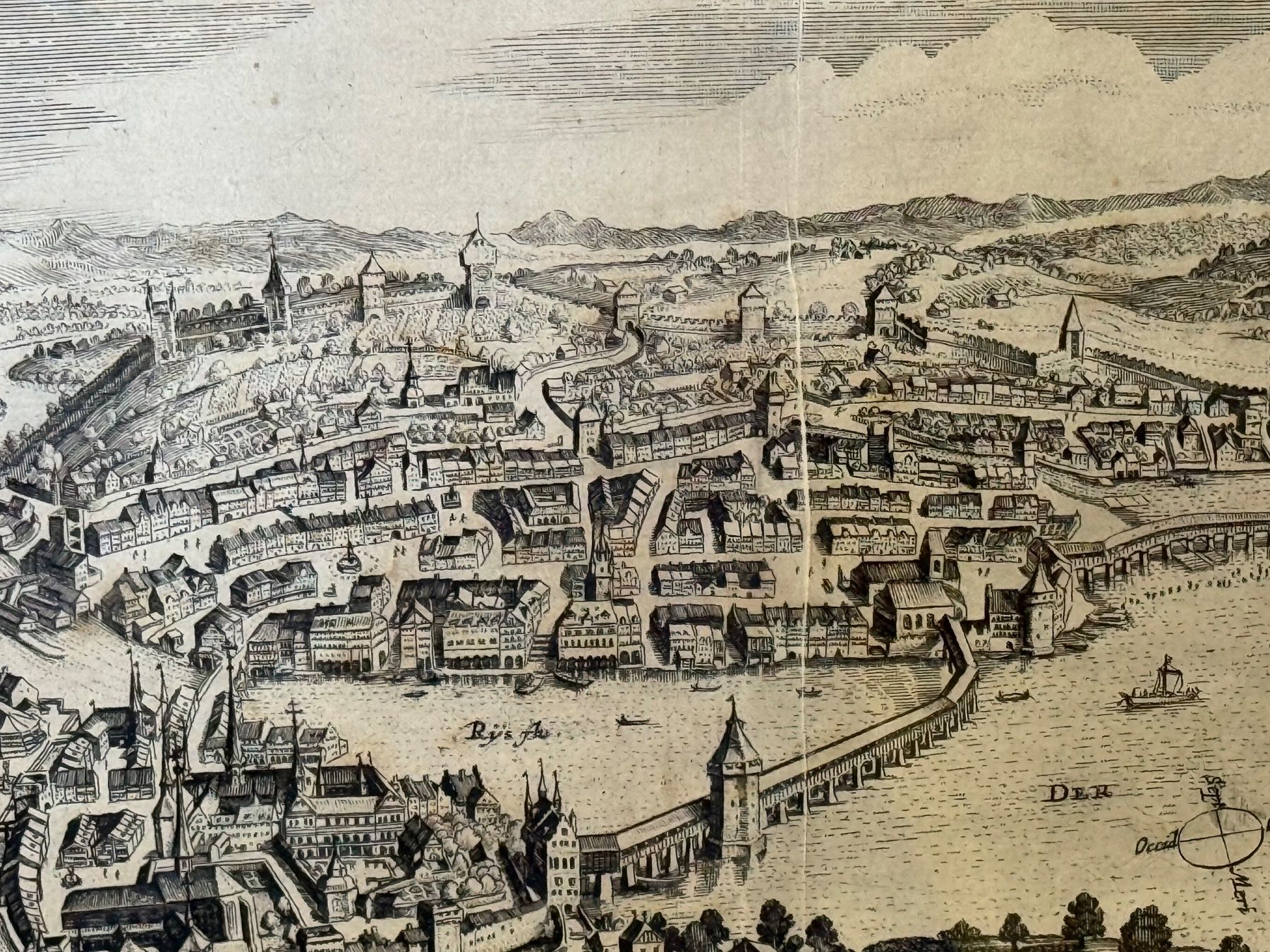 Incisioni: Antiker Stich Luzern wohl Merian – Usato da Bern venduto da Jwpm66 1