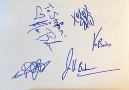 The Von Bondies Autogramm signiert A4-Papier 20x30cm