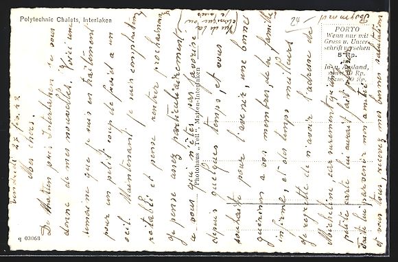 Ansichtskarten: AK Interlaken, Mattenhof – Gebraucht aus Berlin von bartko-reher 1