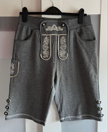 Coole Trachten-Shorts, Grau, Grösse 46, Neu mit Etikett!