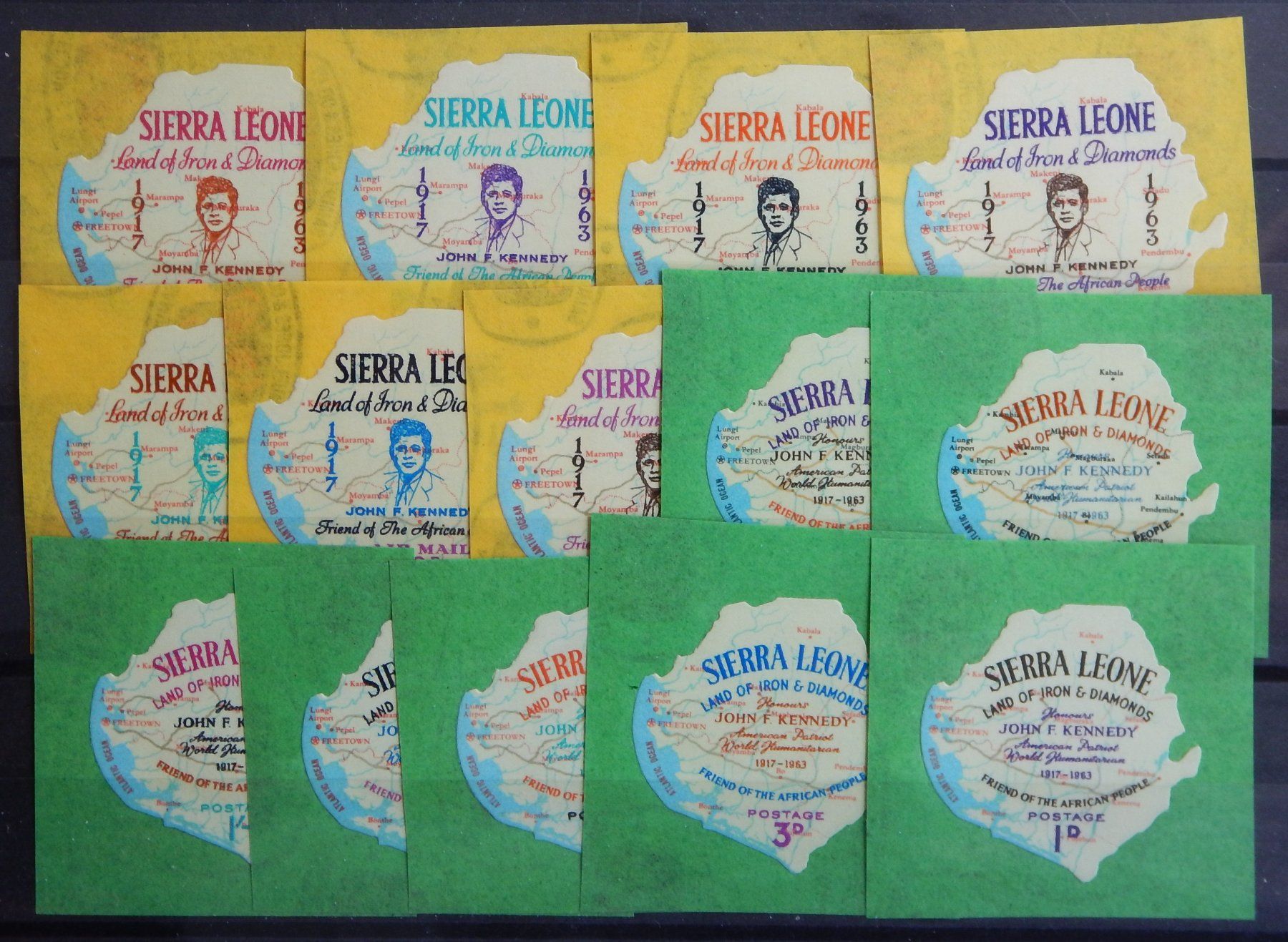 Tutti i francobolli: Sierra Leone Kat. 265-278 ** 1963 – Usato da Zürich venduto da Muehlekauf