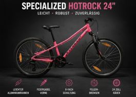 Specialized Hotrock 24 Inch Kids Mountain Bike pink good con