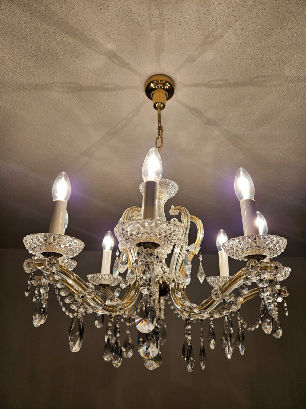 Lampadari & plafoniere: Edler Kronleuchter mit Bleikristall – Usato da Wittenbach venduto da anzo4 1