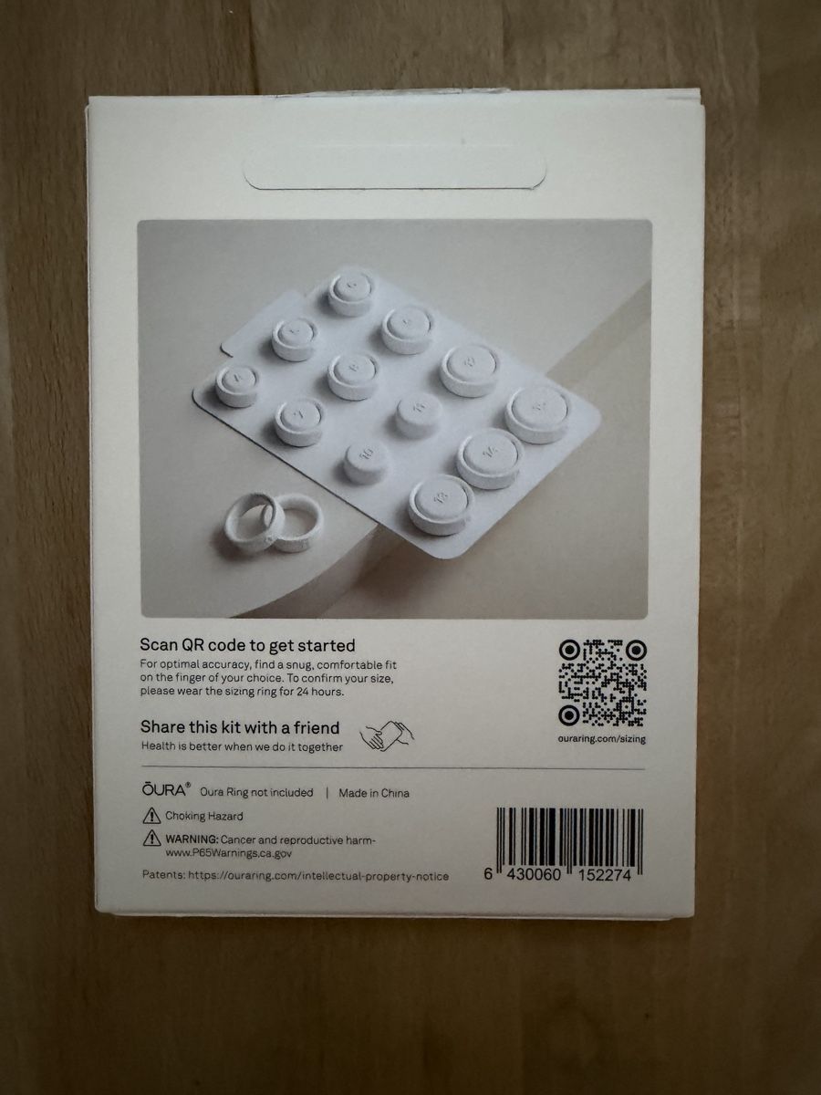 Oura Anelli: Oura 4 Ring Sizing Kit – Usato da Zürich venduto da VV8055 1