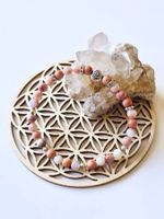 Bracelet en pierres naturelles – Agate Crazy Lace Rose