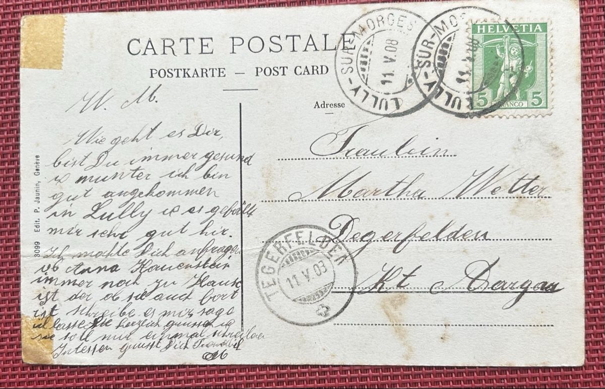 Cartoline postali: Lully s/Morges Strassenpartie  – Usato da Horw venduto da Tellbub 1