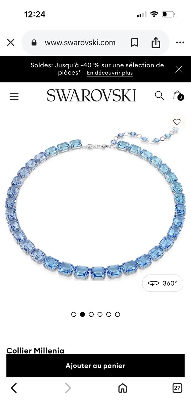 Swarovski Catenine: Collier Swarovski millenia turquoise – Nuovo e nell'imballaggio originale da Riddes venduto da nati48 4
