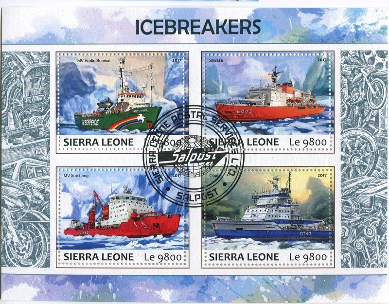 Alle Briefmarken: Block "Eisbrecher. Antarktis". Sierra Leone – Neu und originalverpackt aus Basel von Butsch5