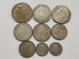 Lot. 9 Münzen Mexiko 1973-1978