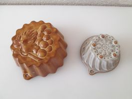 2  Schöne antik ,dekor-Kuchenformen Gugelhopfform