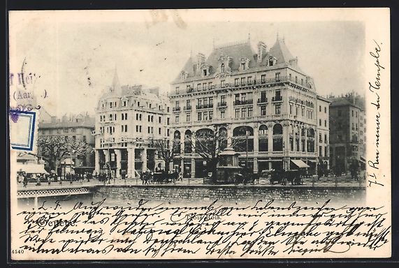 Cartoline postali: AK Genève, Trois Rois – Usato da Berlin venduto da bartko-reher
