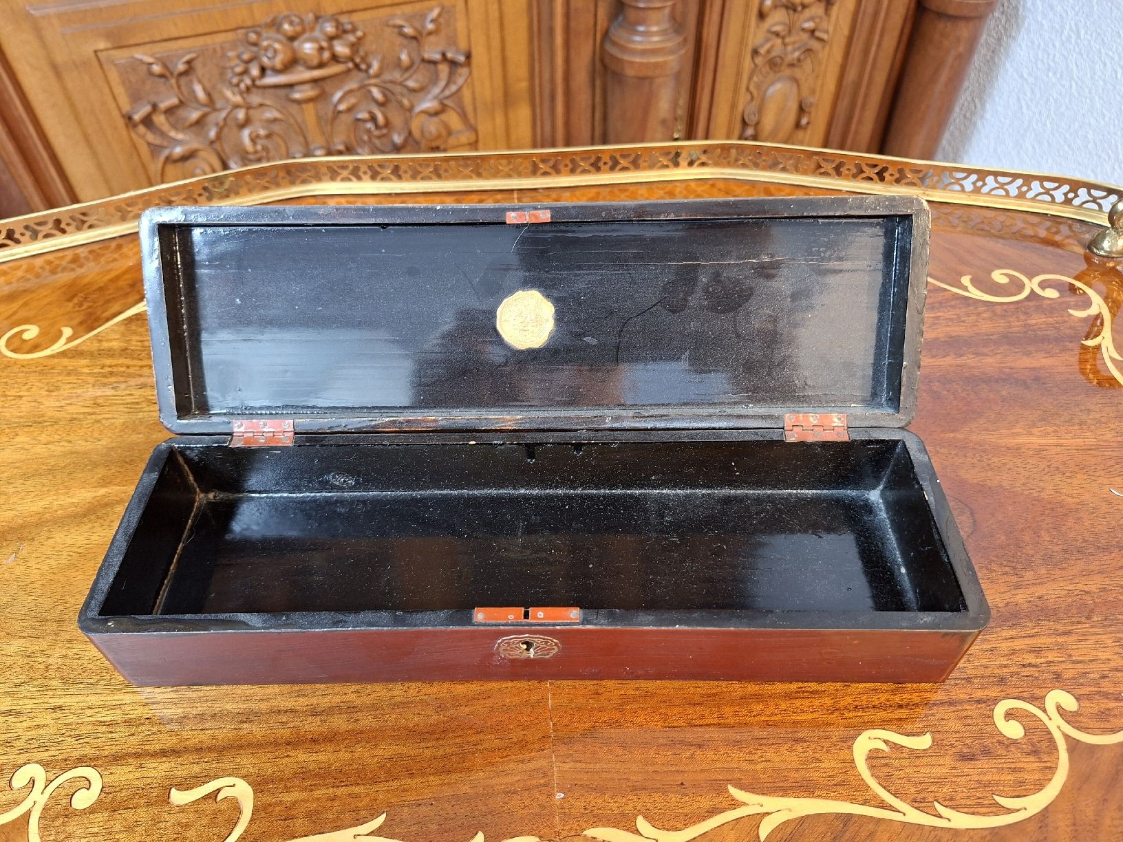 Barattoli: Chocolat Klaus Box Antike Lackdose China  – Usato da Steffisburg venduto da ZeitReise_ 4