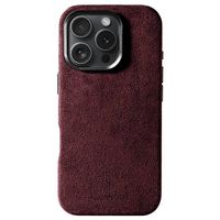iPhone 16 Alcantara Hülle für iPhone - Wine Red