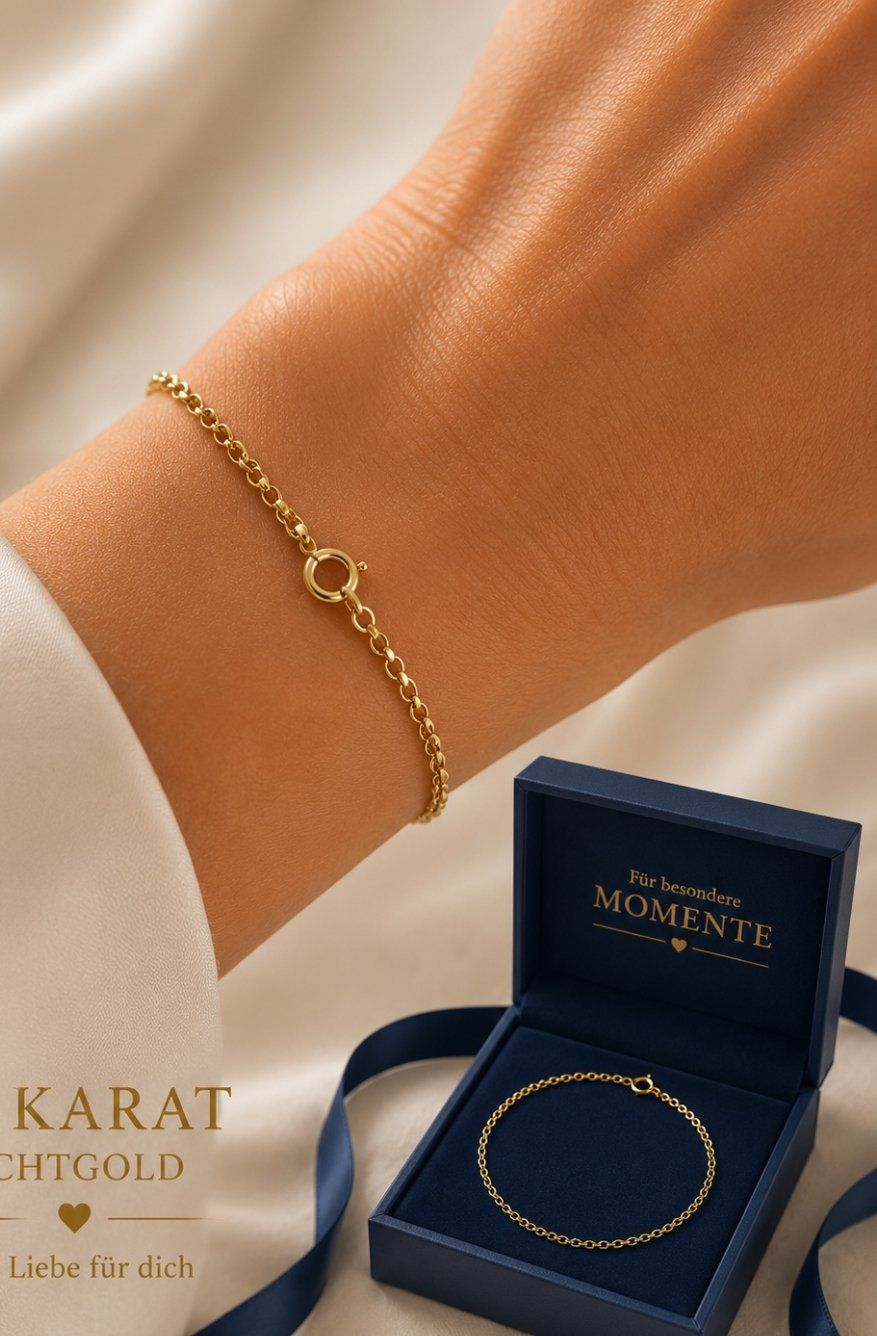 Bracciali & Braccialetti: Armkette Echtgold 9karat – Nuovo e nell'imballaggio originale da Hemmental venduto da BlingBling1 1