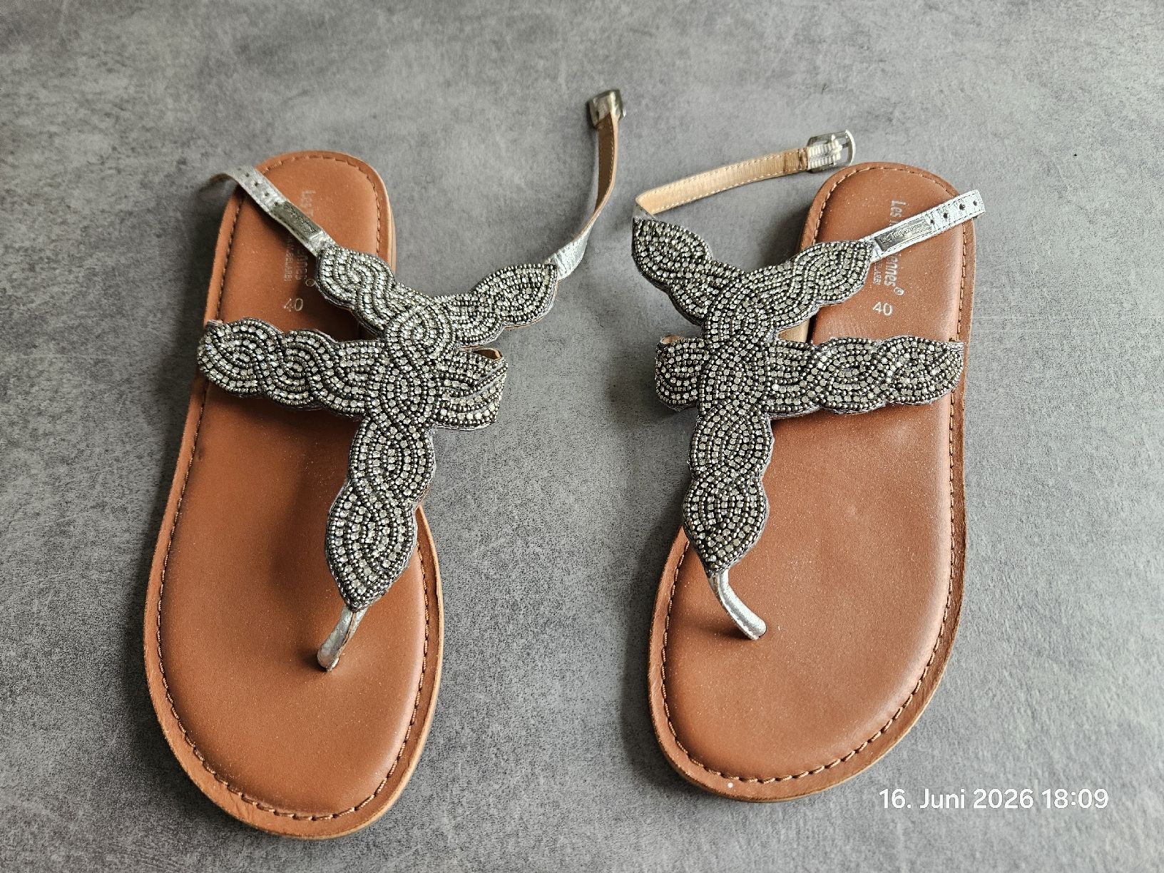 Scarpe da donna: Les Tropéziennes- Glitzer Sandalen 40 – Usato da Bünzen venduto da Milly32 1