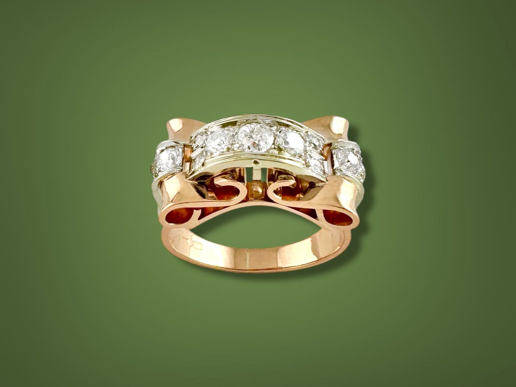 Ringe: Art Deco Diamant - Ring, Tschechoslowakei um 1935 – Gebraucht aus Zuzwil SG von artimmo 4