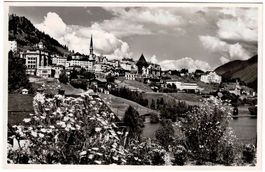 St. Moritz, Teilansicht im Sommer, gelaufen 1953
